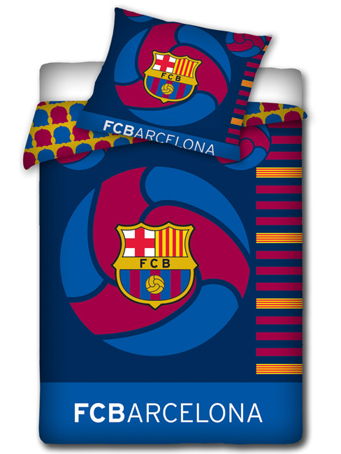 FC Barcelona Football Single Duvet Cover and Pillowcase Set