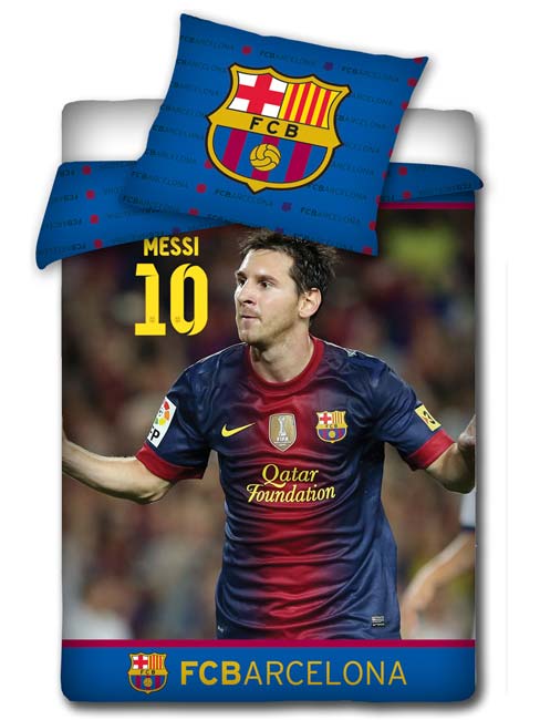 FC Barcelona Messi Design Duvet Cover and Pillowcase Set