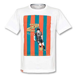Football Culture 'Lionel Messi Barcelona - T-Shirt - White