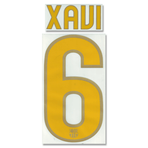 Xavi 6 08-10 Barcelona Home Official Name and Number Transfer