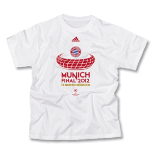 2012 Adidas Bayern Munich Champions League Final Tee - White