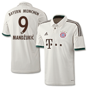 Bayern Munich Away Mandzukic Shirt 2013 2014