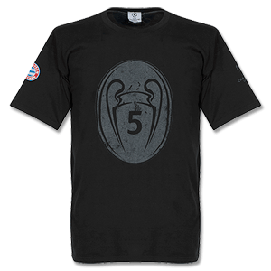 Bayern Munich Black 5 Times Champions T-Shirt 2013 2014