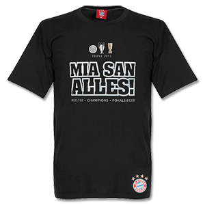 Bayern Munich Black 'Mia san alles' T-Shirt 2013 2014
