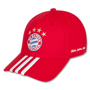 Bayern Munich Boys Red 3 Stripe Cap 2013 2014