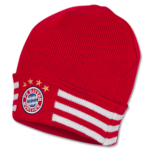 Bayern Munich Red 3 Stripe Woolie Hat 2013 2014