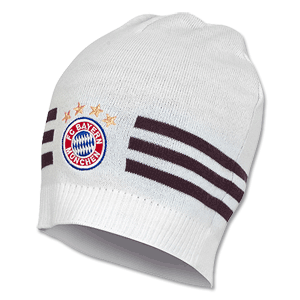 Bayern Munich White 3 Stripe Beanie 2013 2014