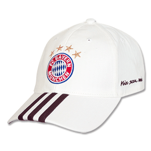 Bayern Munich White 3 Stripe Cap 2013 2014