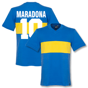 1960's Boca Juniors Retro Shirt + Maradona 10