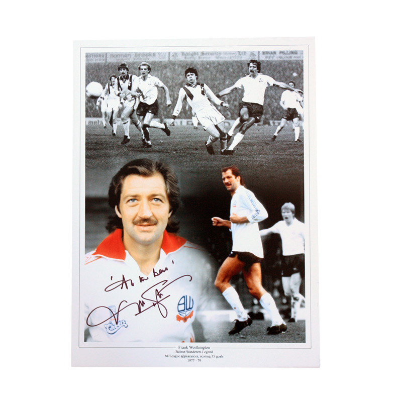 Frank Worthington Signed Bolton Wanderers Photo