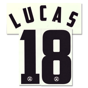 11-12 Borussia Dortmund Home Lucas 18 Official Loose Name and Number