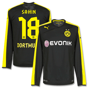Borussia Dortmund Away L/S Shirt 2013 2014 + Sahin 18