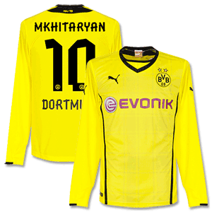 Borussia Dortmund Home L/S Shirt 2013 2014 + Mkhitaryan 10