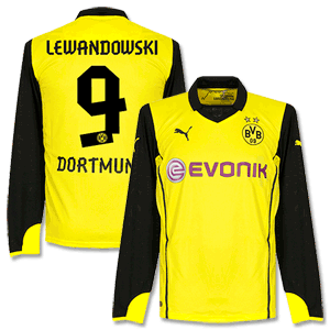 Borussia Dortmund L/S Champions League Lewandowski Shirt 2013 2014