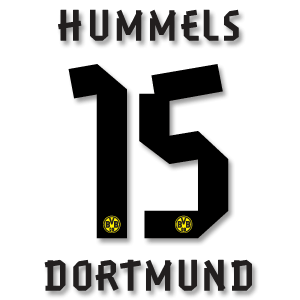 Hummels 15 - 12-13 Borussia Dortmund Home Official Loose Name and Number