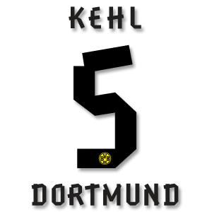 Kehl 5 - 12-13 Borussia Dortmund Home Official Loose Name and Number