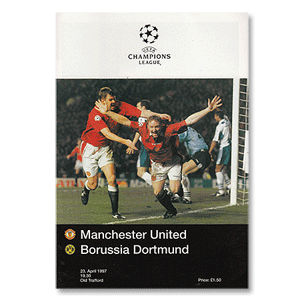 Man Utd v Borussia Dortmund Champions League Programme 23rd April 1997