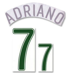 06-07 Brasil Home Adriano 7 Name and Number Transfer