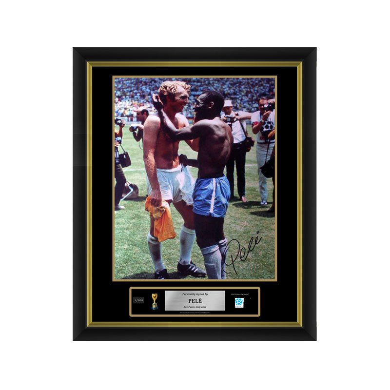 Official FIFA World Cup Pele Signed and Framed Brazil Photo