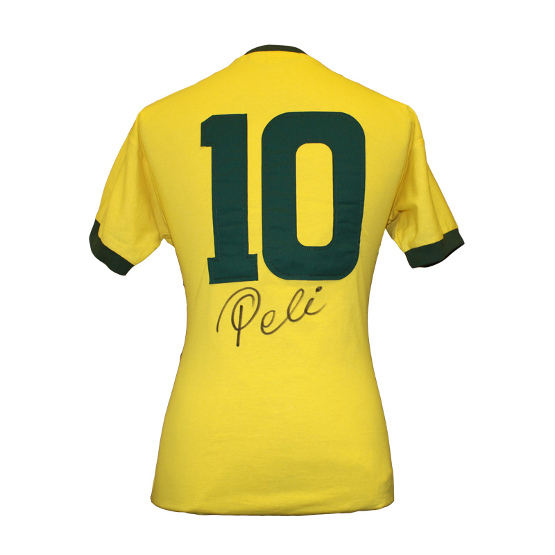 Pele Signed Brazil Shirt With Number 10
