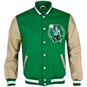 Boston Celtics Wool/Leather Varsity Leather Jacket Green