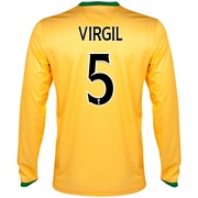 Celtic Away Shirt 2013/14 - Long Sleeved with Virgil 5 printing