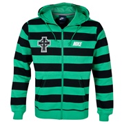 Celtic FZ Stripe Hoody Green