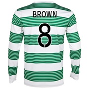 Celtic Home Shirt 2013/14 - Long Sleeved - Kids with Brown 8 printing