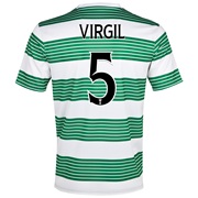 Celtic Home Shirt 2013/14- Unsponsored with Virgil 5 printing