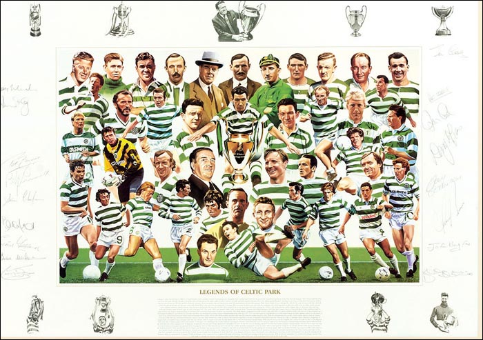 Celtic - Legends of Celtic Park - Fully signed print