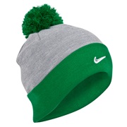 Celtic Pom Beanie - Dark Grey Heather/Pine Green