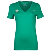 Celtic V Neck T-Shirt - Stadium Green - Womens
