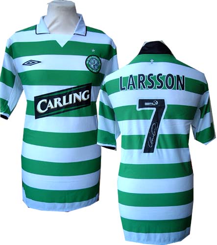 Henrik Larsson signed Celtic Shirt