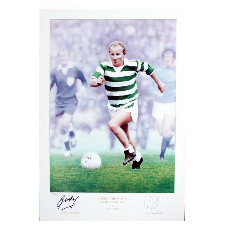 Jimmy Johnstone Signed Celtic Print