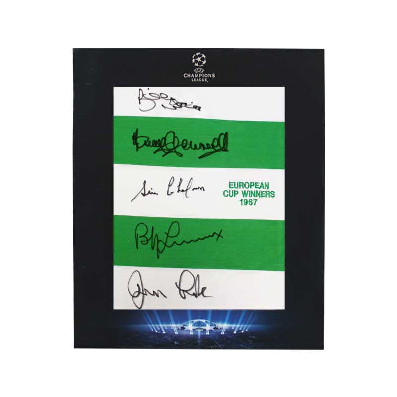 Official UEFA Champions League Lisbon Lions Signed Celtic Shirt in Deluxe Packaging
