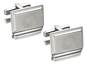 Stainless Steel Celtic FC Crest Swivel Cufflinks - 102915