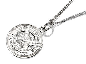 Sterling Silver Celtic FC Crest Round Pendant And Chain - 102901