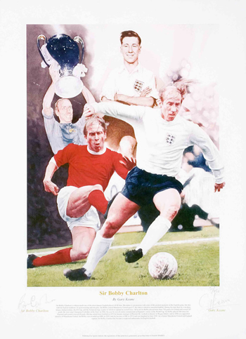 Bobby Charlton signed Limited Edition print
