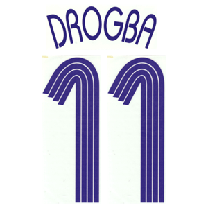 06-07 Chelsea Away Euro Drogba 11 Name and Number Transfer