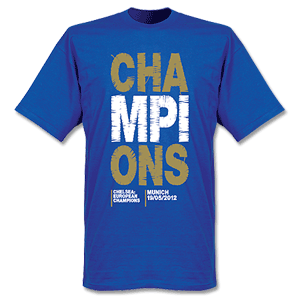 2012 Chelsea Champions T-Shirt - Blue