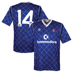 86-87 Chelsea Home Shirt Spons + No 14 - Grade 8