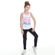 Chelsea Contrast Back Love Graphic Vest - White - Older Girls