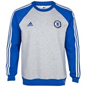 Chelsea Core Sweat Top - Medium Grey Heather/Cfc Reflex Blue/White