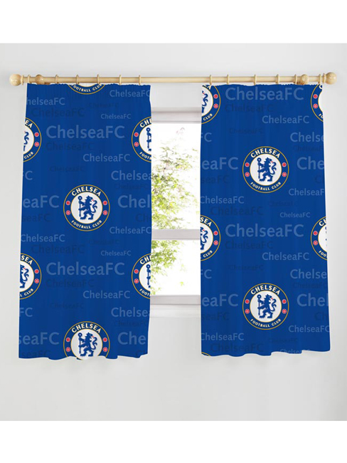 Chelsea FC Echo Curtains 54" Drop