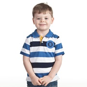 Chelsea Fashion Yarn Dye Striped Polo - White/Strong Blue/Navy - Infant Boys