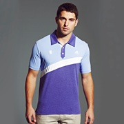Chelsea Golf Angular Colour Blocked Polo Lt Blue