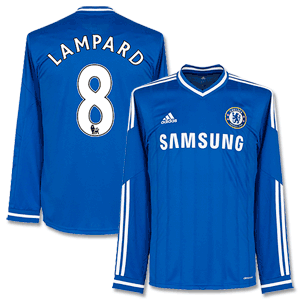 Chelsea Home L/S Shirt 2013 2014 + Lampard 8