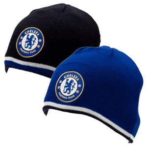 Chelsea Reversible Knitted Hat - Royal/Black