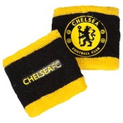 Chelsea Wristbands 2 Pack - Black/Yellow