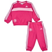 Chelsea adidas 3 Stripe Knitted Jogsuit Baby Girls Pink